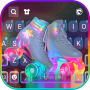 icon Neon Skates Keyboard Backgroun